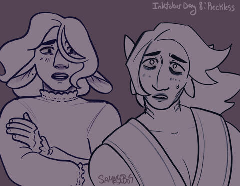 Two Busts, Lineart, No Background