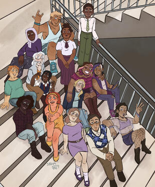 16 Fullbodies, Flat Colour, Full Background
